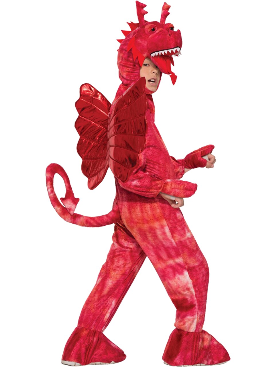 Child Boys Fiery Fire Breathing Flying Chinese Dragon Winged Animal Costume